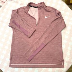 NIKE RUNNING DRI-FIT PACER HALF ZIP TOP IN LIGHT PINK Size small